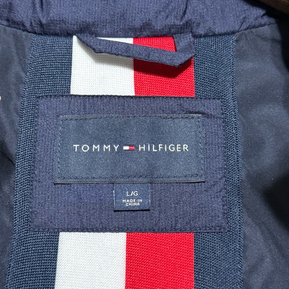 Tommy Hilfiger Men's Navy Windbreaker Jacket NWOT FullZip Hooded Size Large - Picture 12 of 15